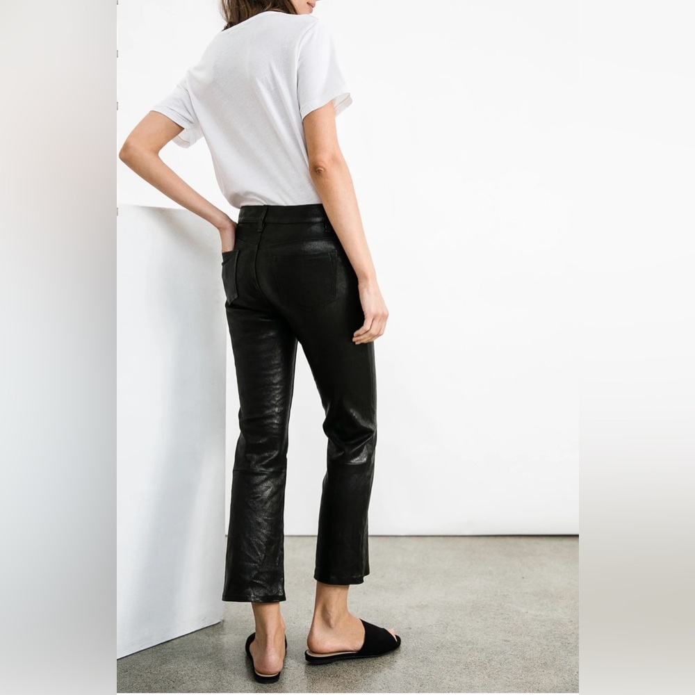 NWT J Brand Leather Selena Mid Rise Crop Boot Pant - Picture 3 of 13